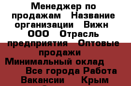 Менеджер по продажам › Название организации ­ Вижн, ООО › Отрасль предприятия ­ Оптовые продажи › Минимальный оклад ­ 20 000 - Все города Работа » Вакансии   . Крым,Северная
